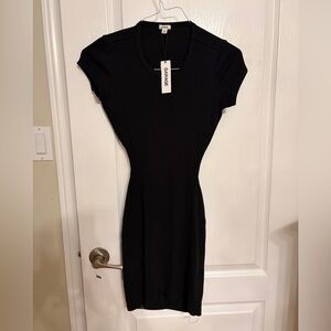 Garage Black Short Sleeve short Bodycon Dress